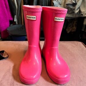 Pink Glitter Hunter Rain Boots